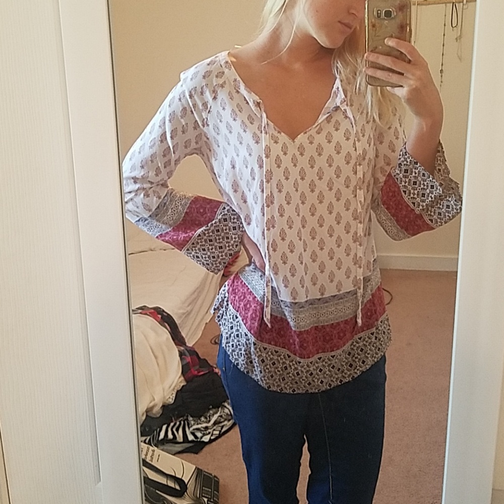 Boho print top